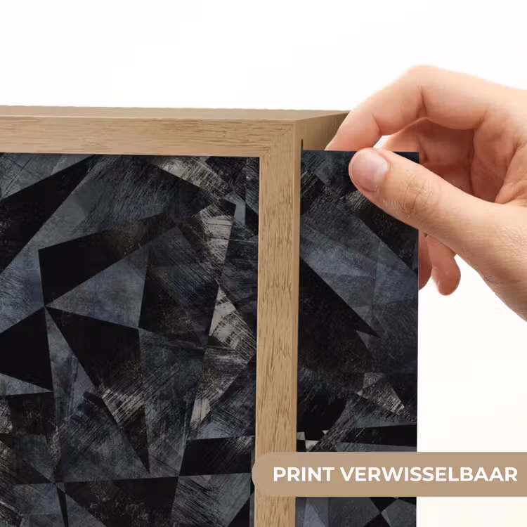 Lightbox - Wandlamp - Driehoeken - Abstract - Donker — 5