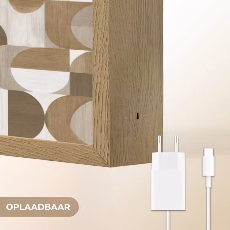 Lightbox - Wandlamp - Abstract - Retro - Bruin — 7