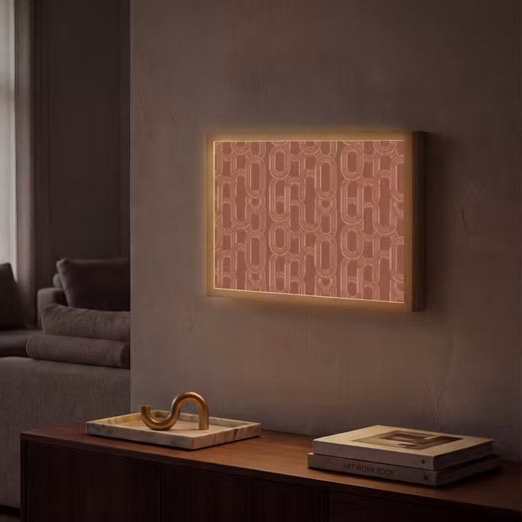 Lightbox - Wandlamp - Abstract - Textuur - Bruin — 2