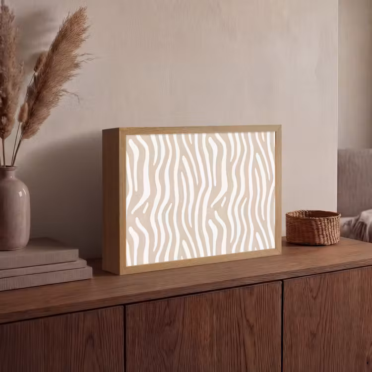 Lightbox - Wandlamp - Abstract - Zebra - Beige — 4