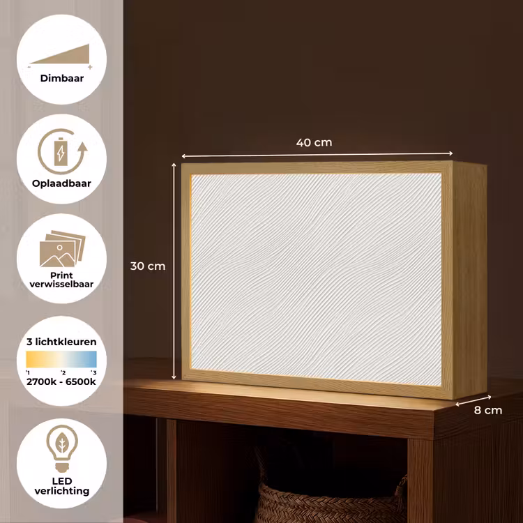 Lightbox - Wandlamp - Golven - Ribbels - Wit — 10
