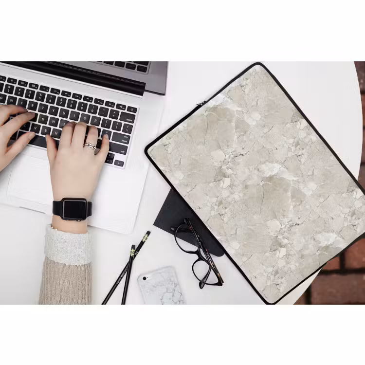 Laptophoes - Marmer - Grijs - Aders — 3