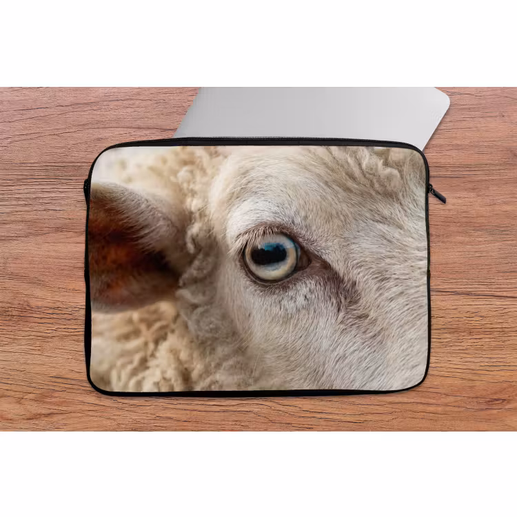 Laptophoes - Schaap - Oog - Wit — 2