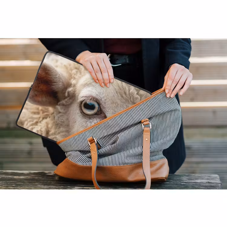 Laptophoes - Schaap - Oog - Wit — 4