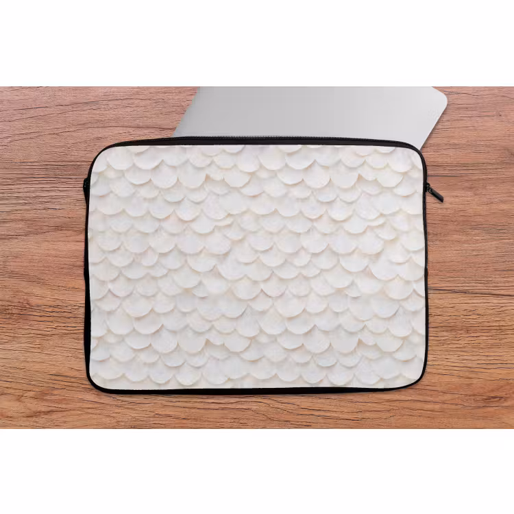 Laptophoes - Schubben - Wit - Elegant — 2