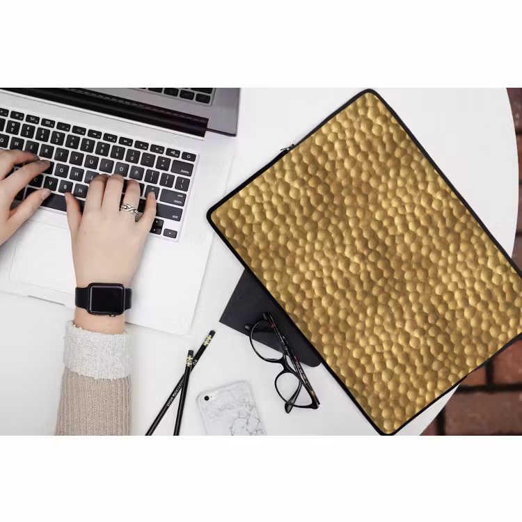Laptophoes - Metaal - Dynamisch - Goud — 3
