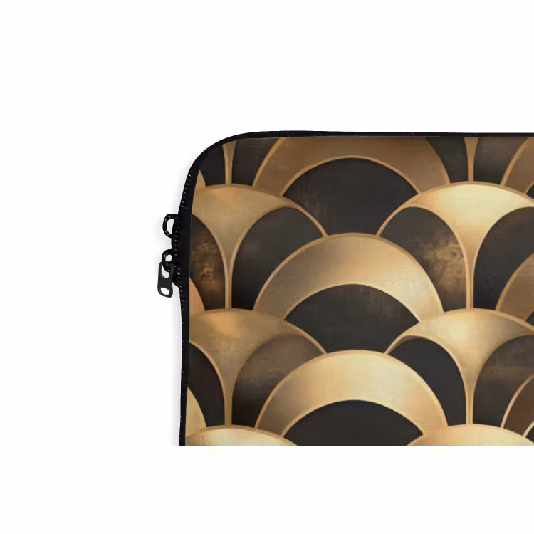 Laptophoes - Schubben - Structuur - Goud — 6