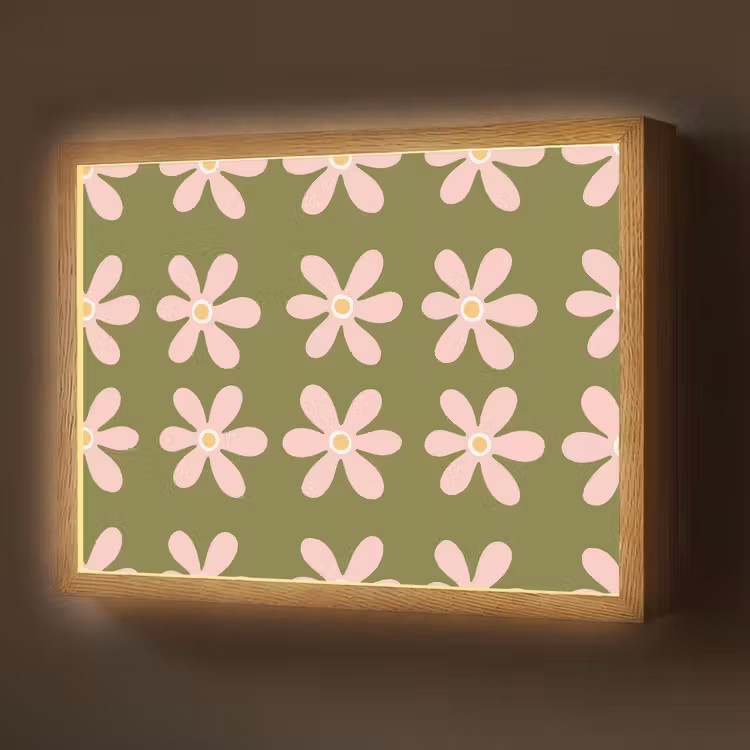 Lightbox - Wandlamp - Bloem - Modern - Groen — 1