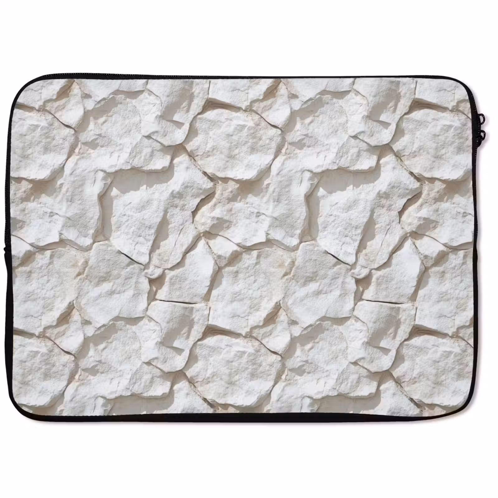 Laptophoes - Structuur - Rots - Wit — 1