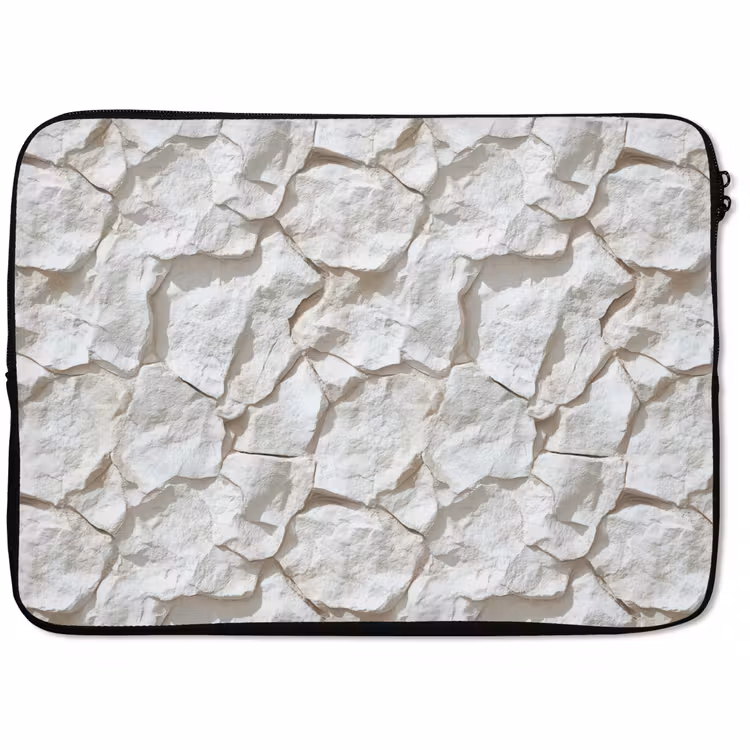 Laptophoes - Structuur - Rots - Wit — 1