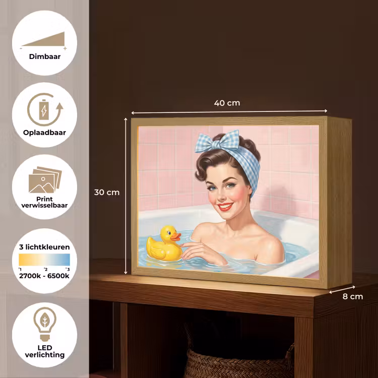 Lightbox - Wandlamp - Badkamer - Eend - Blauw — 10