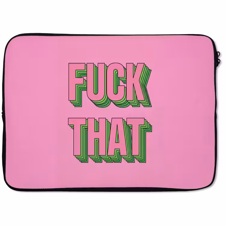 Laptophoes - Tekst - Bold - Roze — 1