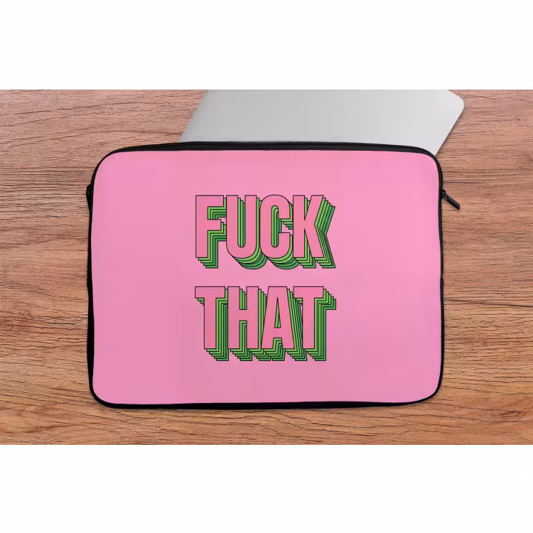 Laptophoes - Tekst - Bold - Roze — 2