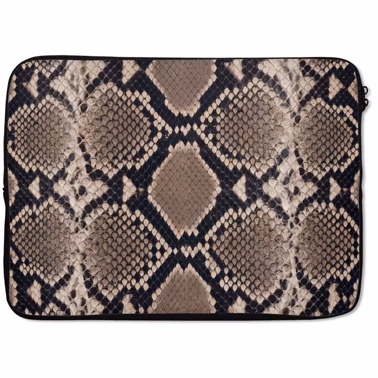 Laptophoes - Slangenprint - Python - Bruin — 1