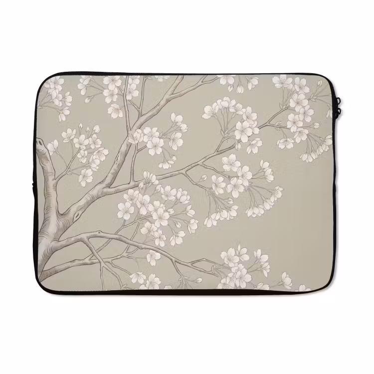 Laptophoes - Sereen - Bloesem - Wit — 5