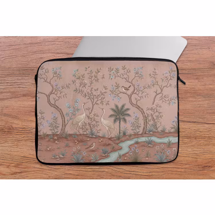 Laptophoes - Nostalgisch - Reigers - Roze — 2