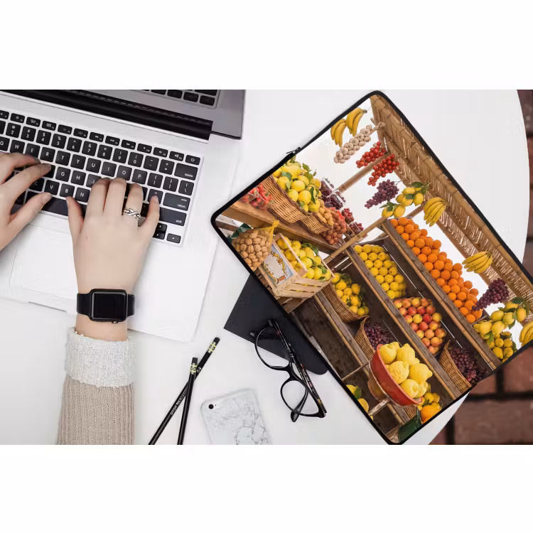 Laptophoes - Marktkraam - Fruit - Vers — 3