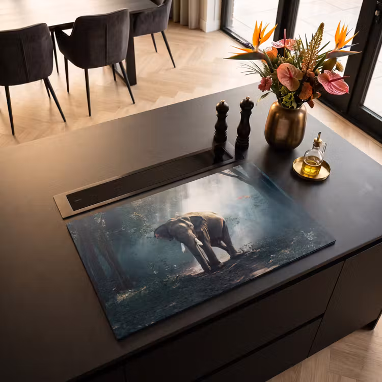 Inductie beschermer vinyl 3mm - Morgennevel Ontmoeting — 3