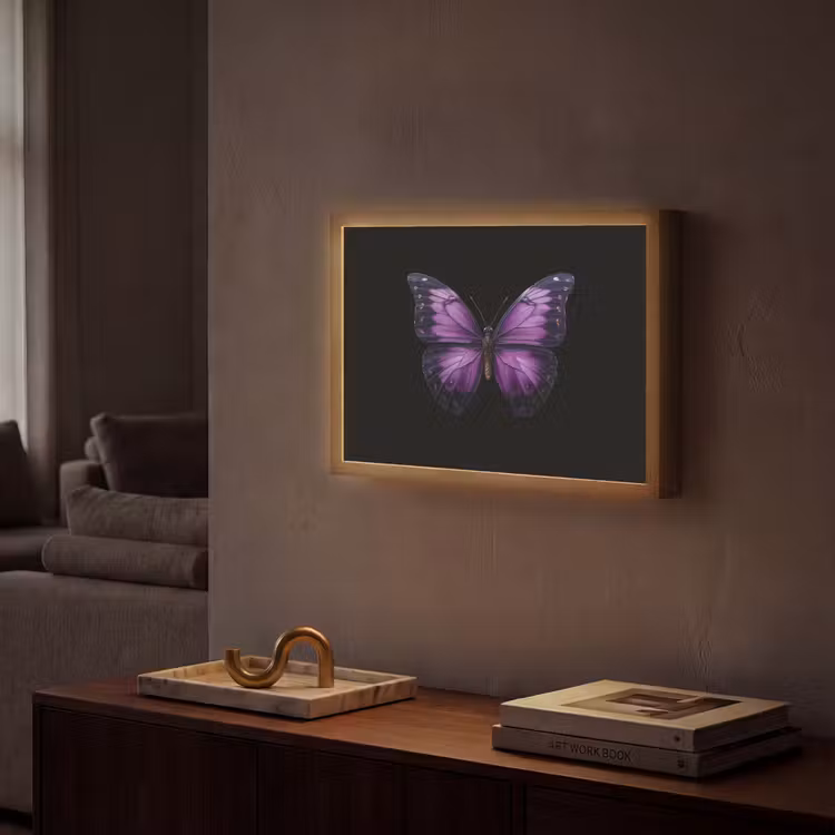 Lightbox - Wandlamp - Vlinder - Paars - Levendig — 2