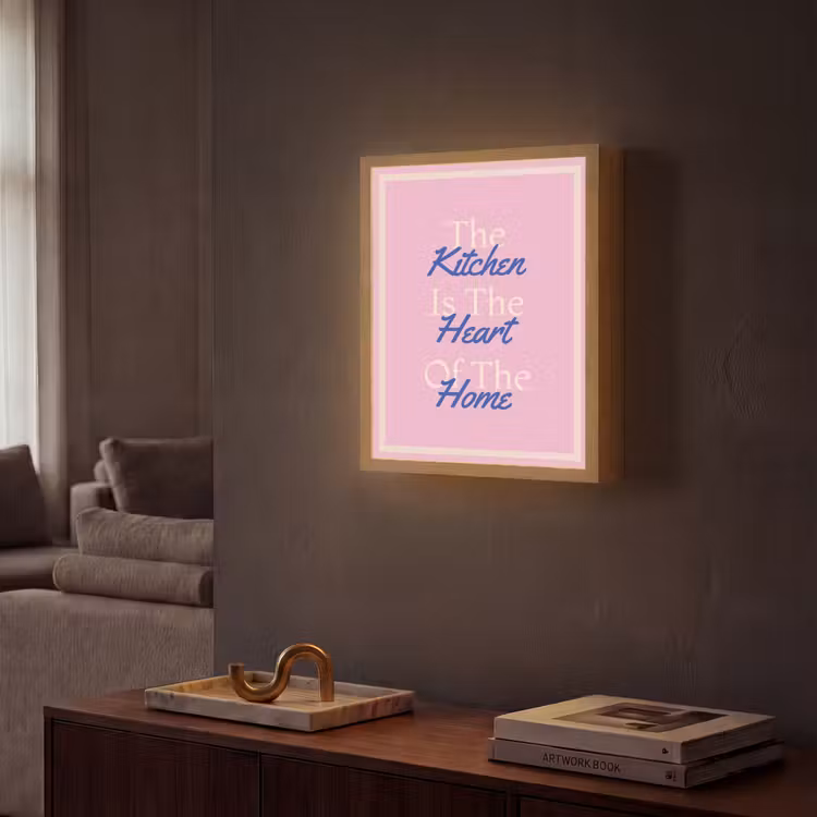 Lightbox - Wandlamp - Tekst - Blauw - Keuken - Kader — 2