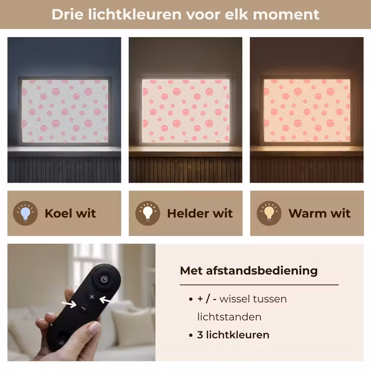 Lightbox - Wandlamp - Smiley - Hart - Ogen - Patroon — 8