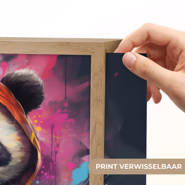 Lightbox - Wandlamp - Panda - Jas - Graffiti - Oranje — 5