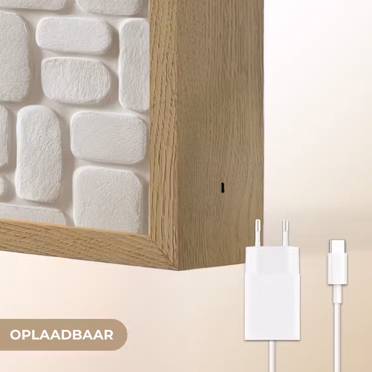 Lightbox - Wandlamp - Reliëf - Structuur - Wit — 7