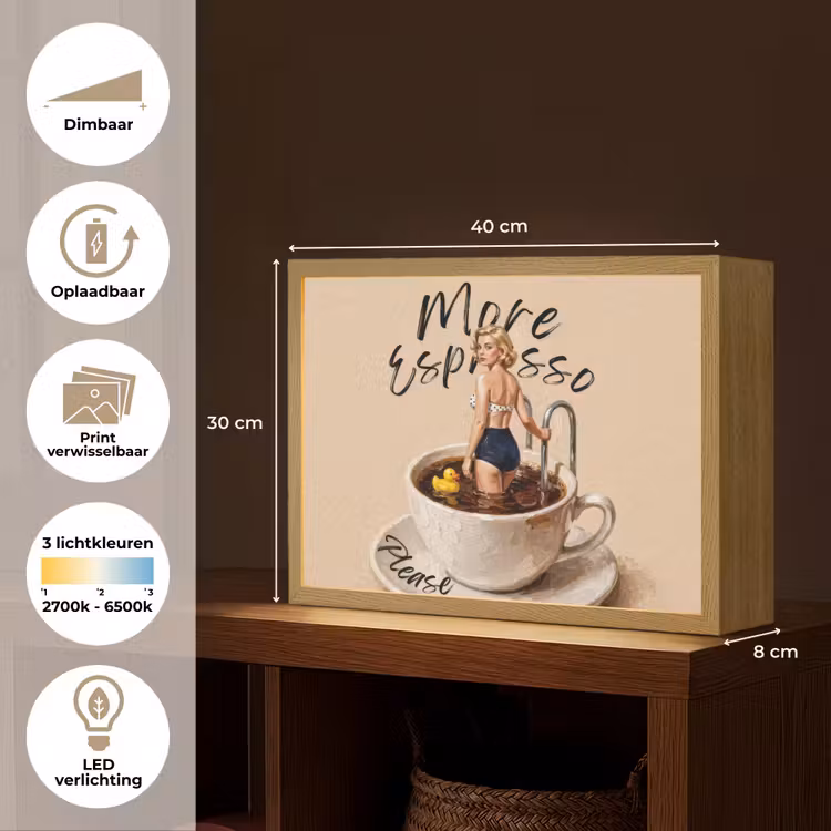 Lightbox - Wandlamp - More espresso - Koffie - Eend — 10