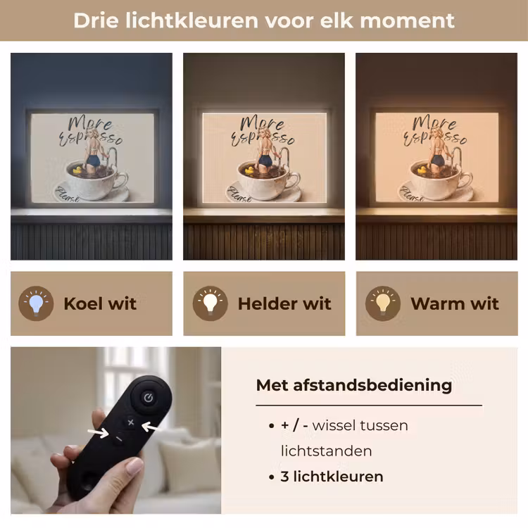 Lightbox - Wandlamp - More espresso - Koffie - Eend — 8