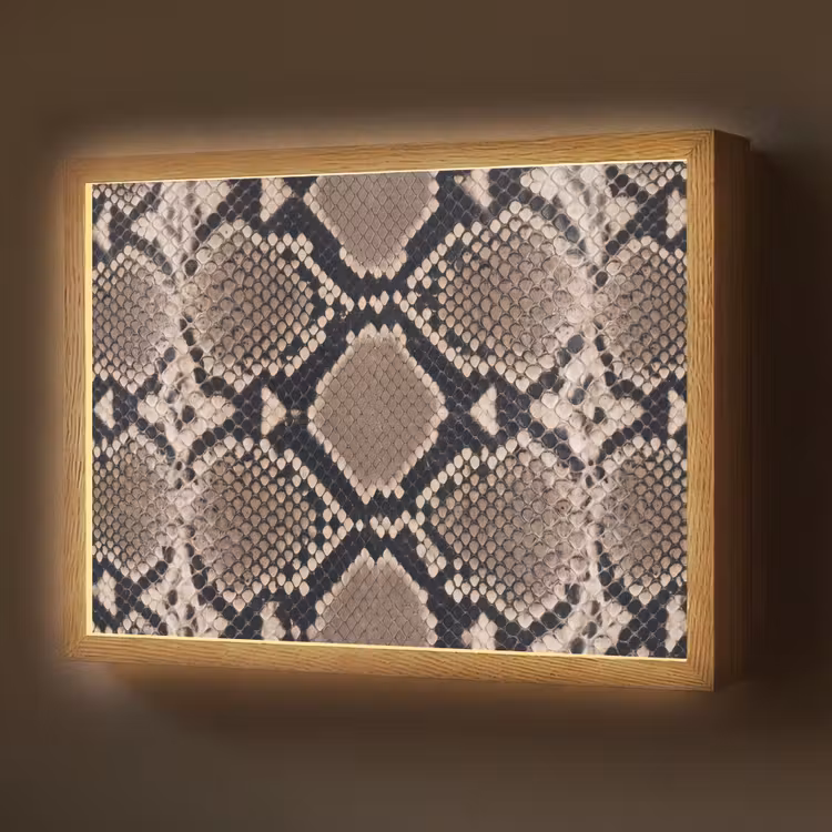 Lightbox - Wandlamp - Slangenprint - Python - Bruin — 1