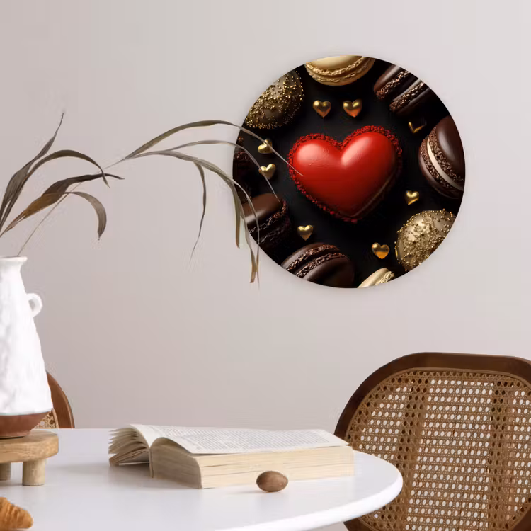 Muurcirkel - Macarons - Rood - Hart — 4