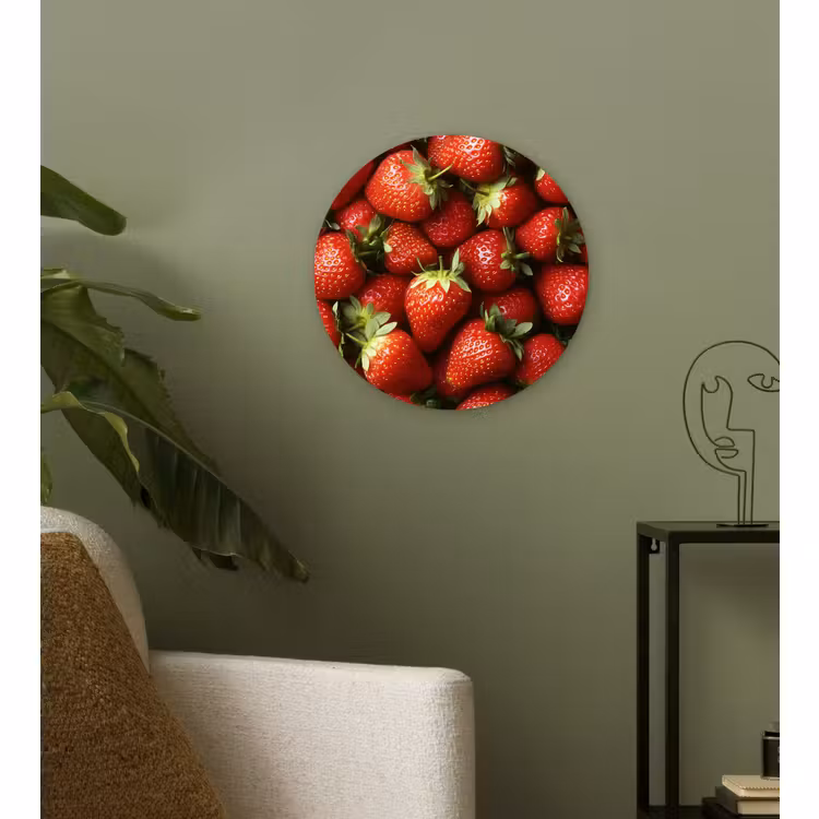 Muurcirkel - Aardbei - Fruit - Rood — 3