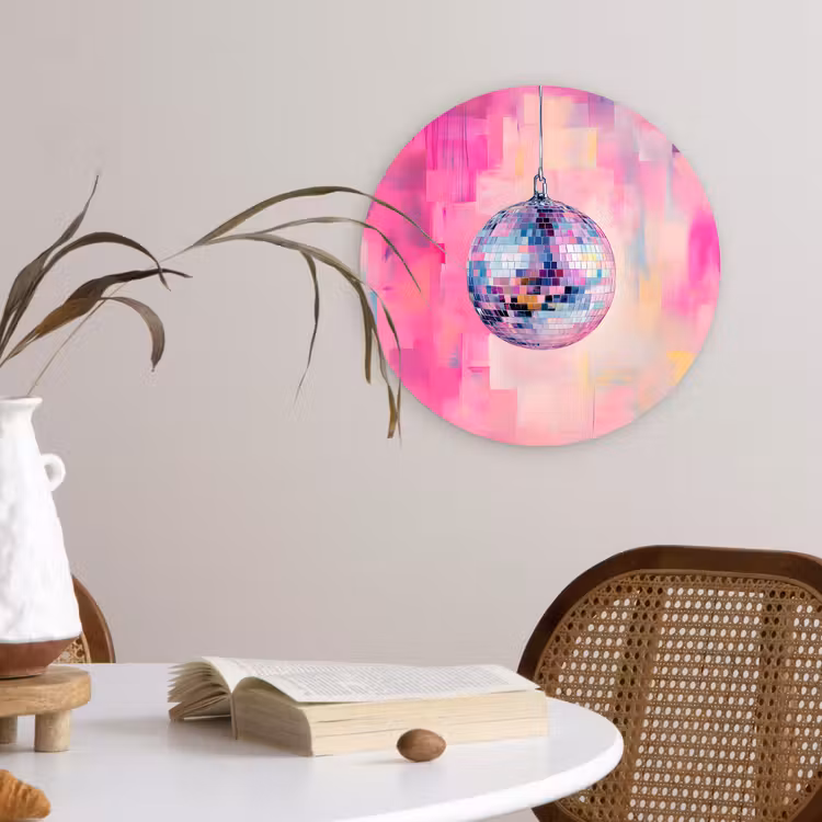 Muurcirkel - Discobal - Pink - Verf — 4