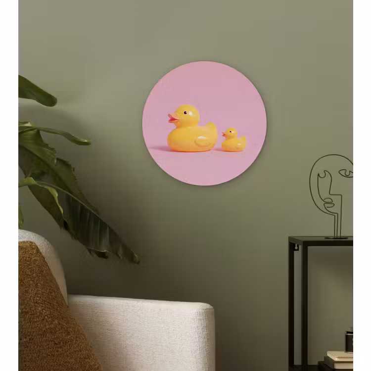 Muurcirkel - Eendjes - Vrolijk - Roze — 3