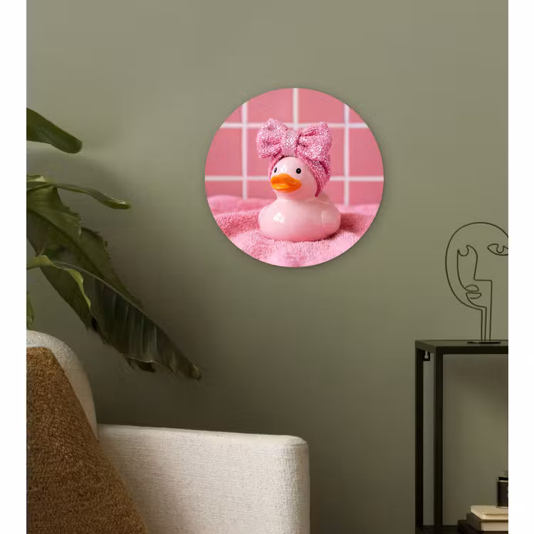 Muurcirkel - Badeend -Strik - Roze — 3