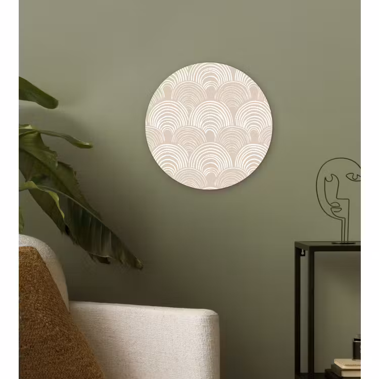 Muurcirkel - Golven - Structuur - Beige — 3