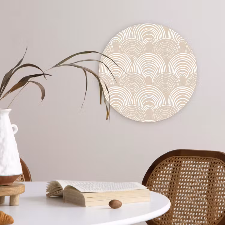 Muurcirkel - Golven - Structuur - Beige — 4