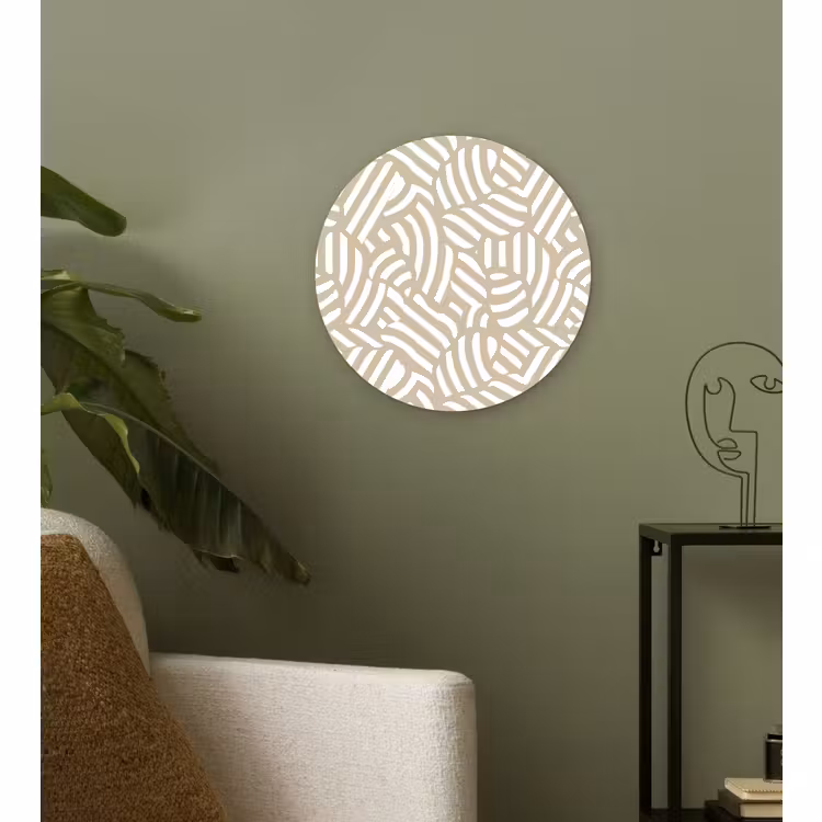 Muurcirkel - Abstract - Modern - Beige — 3