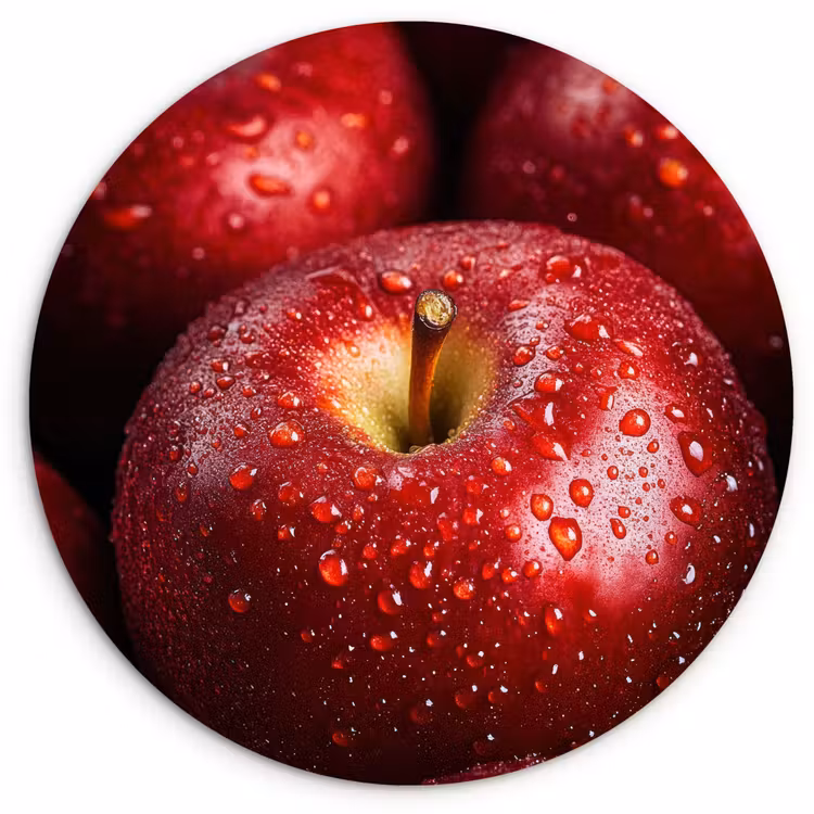 Muurcirkel - Rood - Appels - Fruit — 1