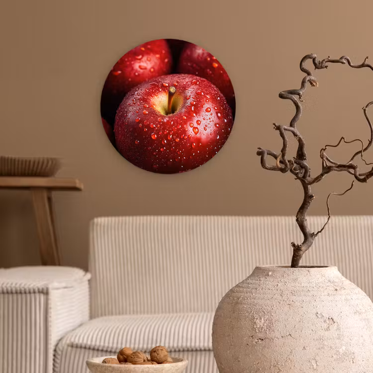 Muurcirkel - Rood - Appels - Fruit — 2