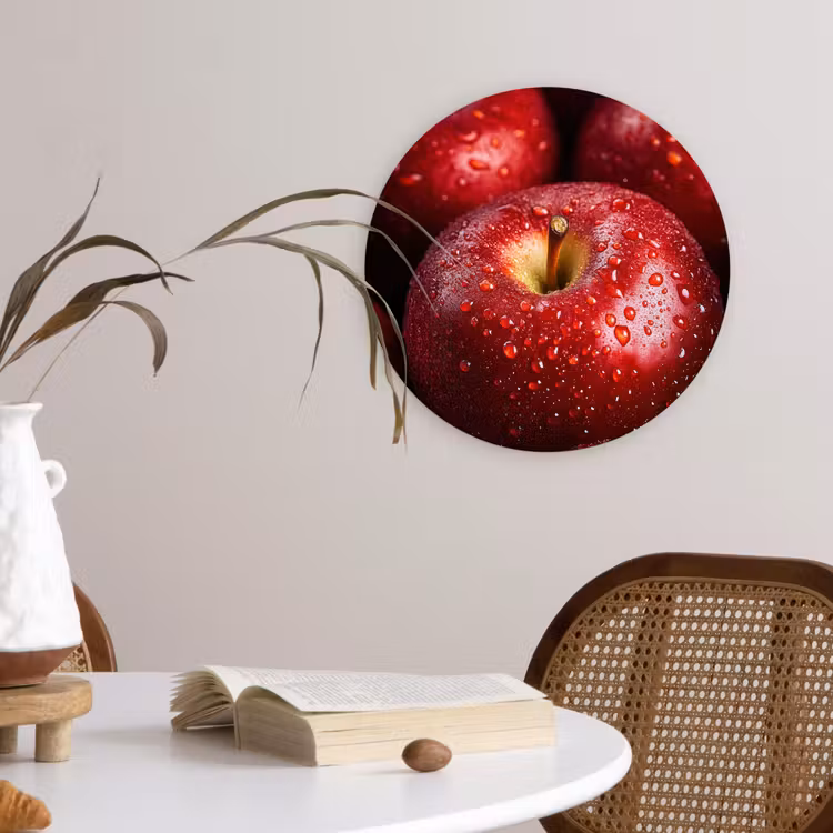 Muurcirkel - Rood - Appels - Fruit — 4