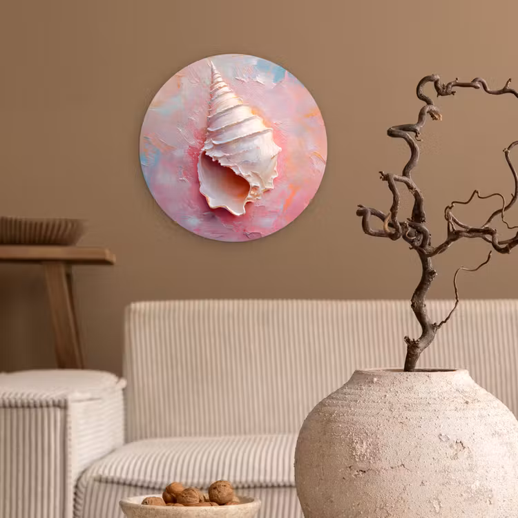 Muurcirkel - Schelp - Pastel - Pink — 2
