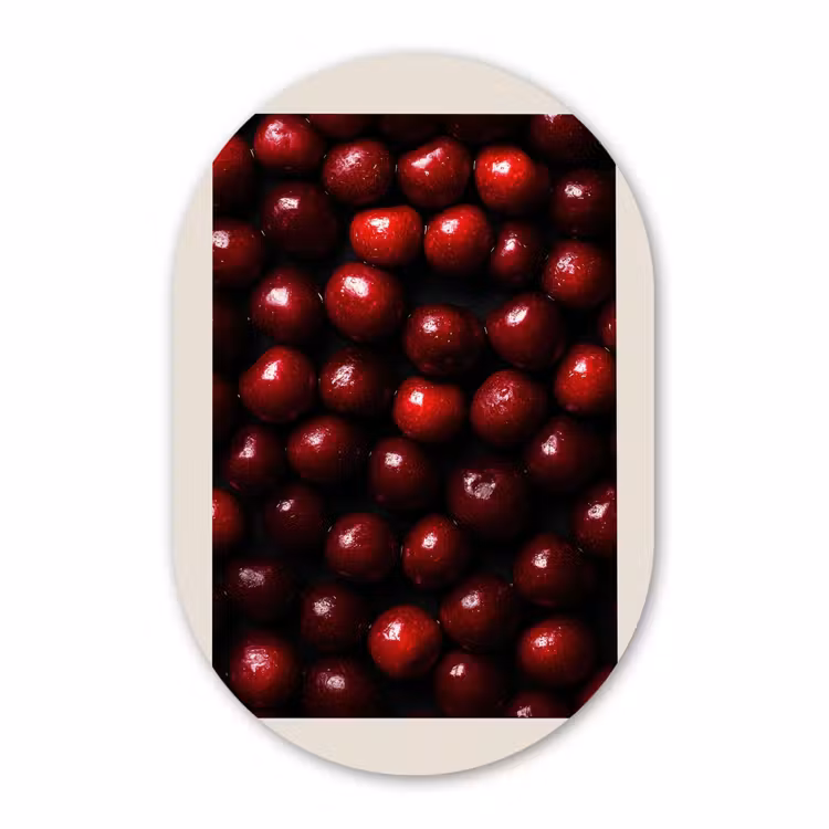 Muurovaal - Glas - Kersen - Rood — 1