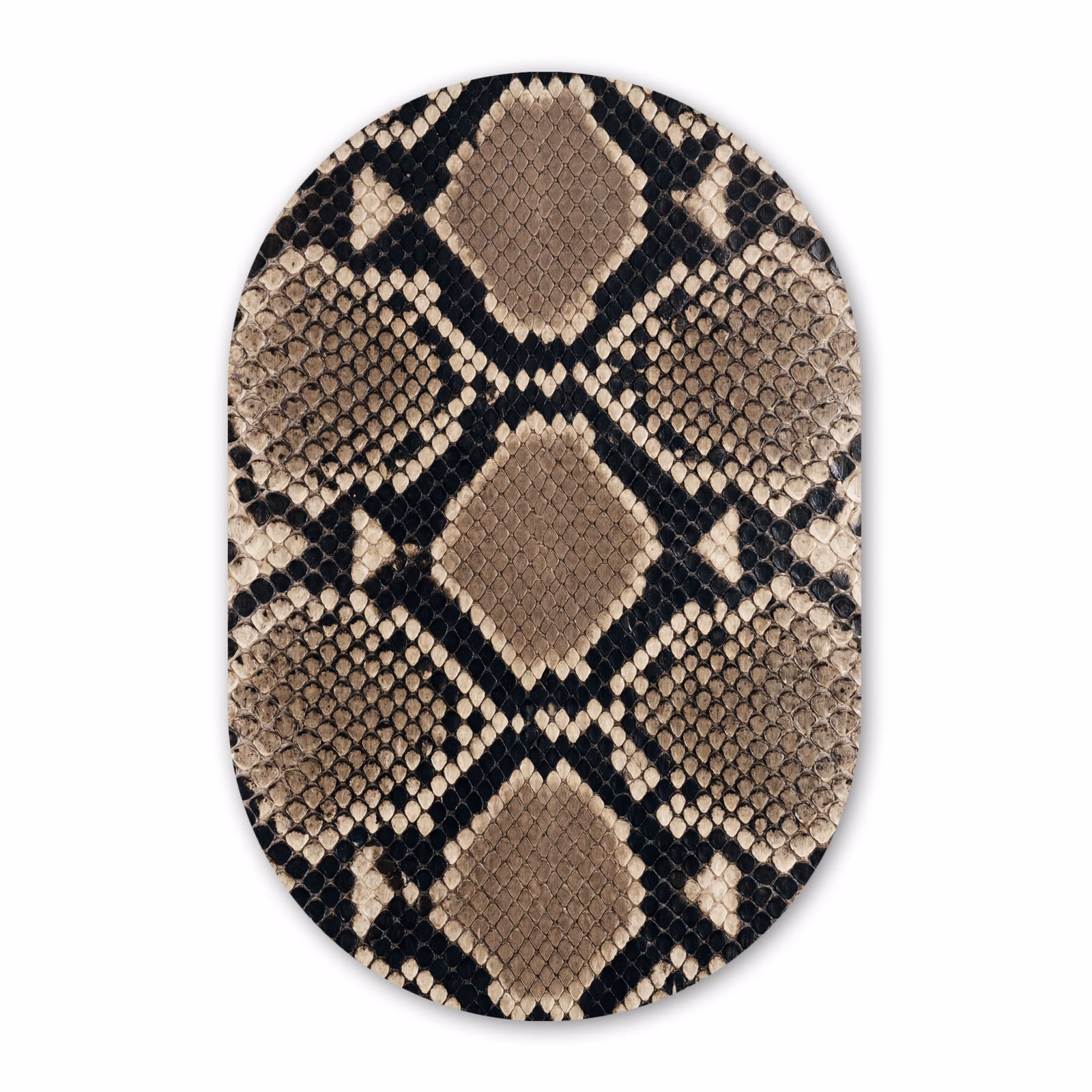 Muurovaal aluminium - Slangenprint - Python - Bruin — 1
