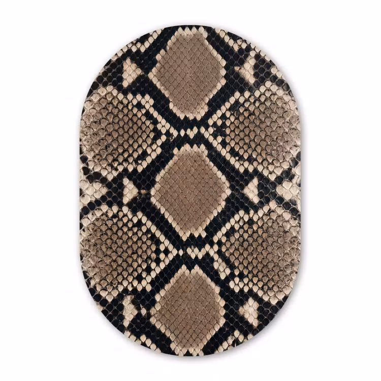 Muurovaal aluminium - Slangenprint - Python - Bruin — 1