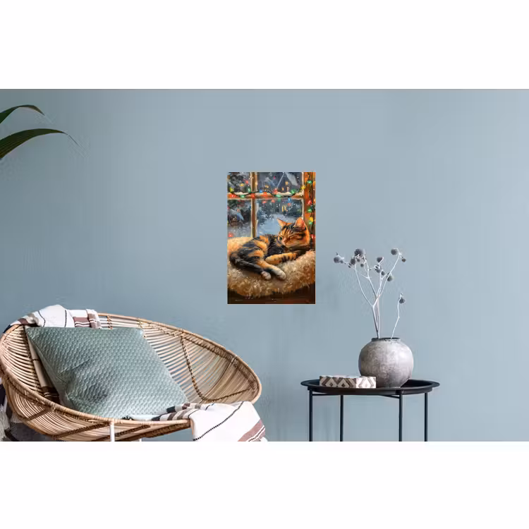 Muursticker - Kat - Kerst - Winter - Dier — 4