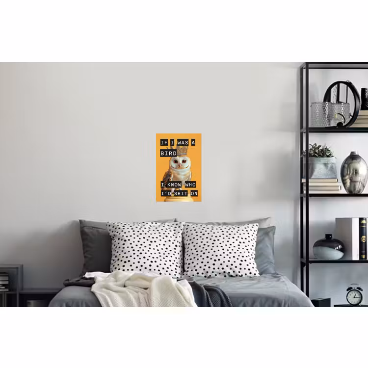 Muursticker - Geel - Uil - Vogel - Decoratie — 5