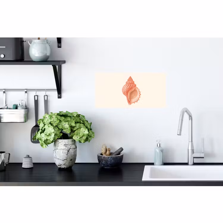 Muursticker - Schelp - Roze - Structuur — 2