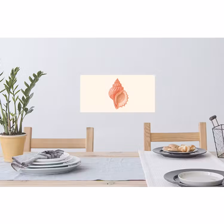 Muursticker - Schelp - Roze - Structuur — 3