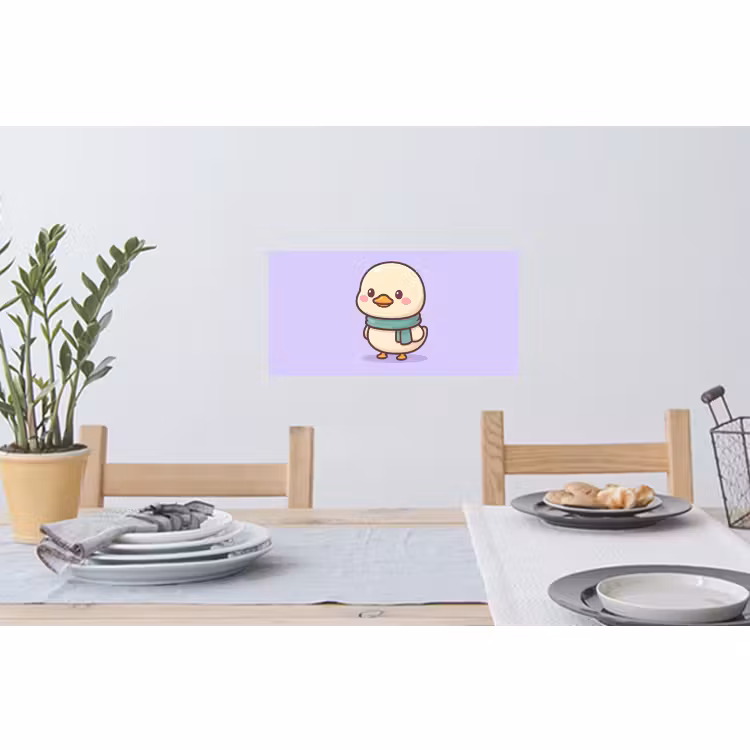 Muursticker - Eend - Sjaal - Paars — 3